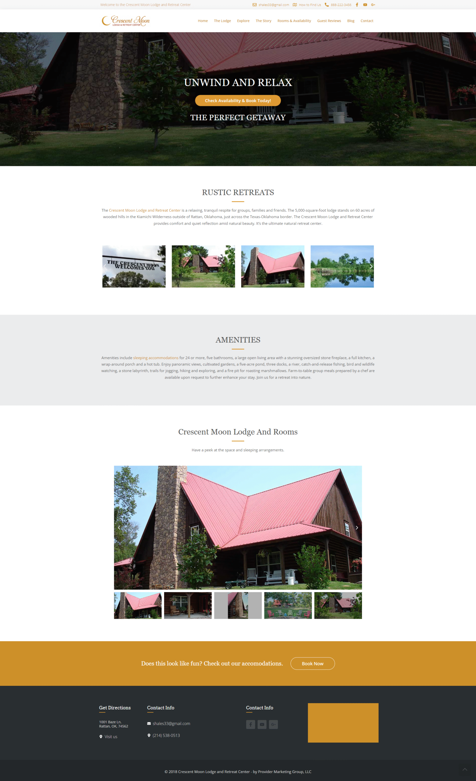 Crescent Moon Lodge offering comfortable accommodations in a peaceful setting