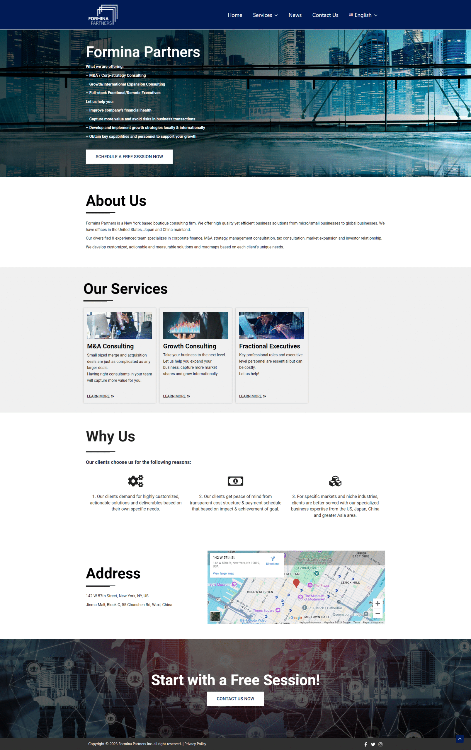 Formina Partners providing strategic business consulting and advisory services