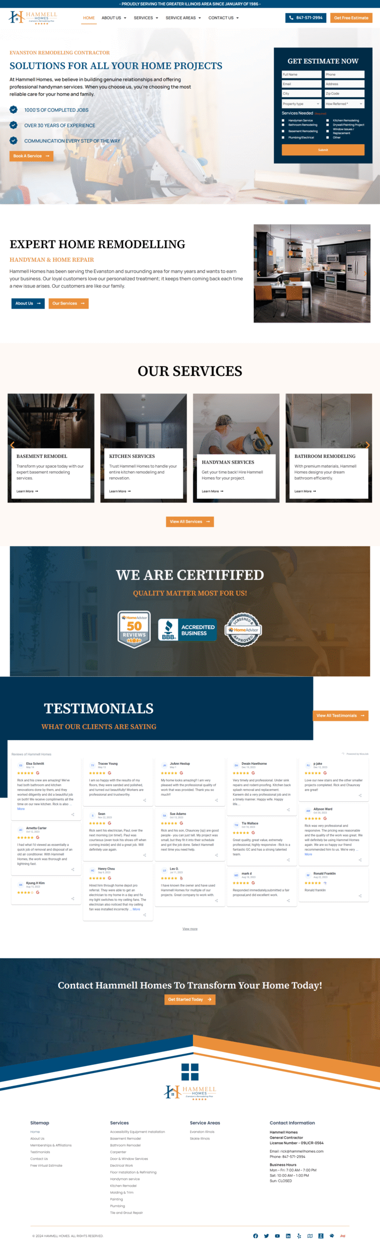 Hammell Homes providing quality residential construction and custom home building