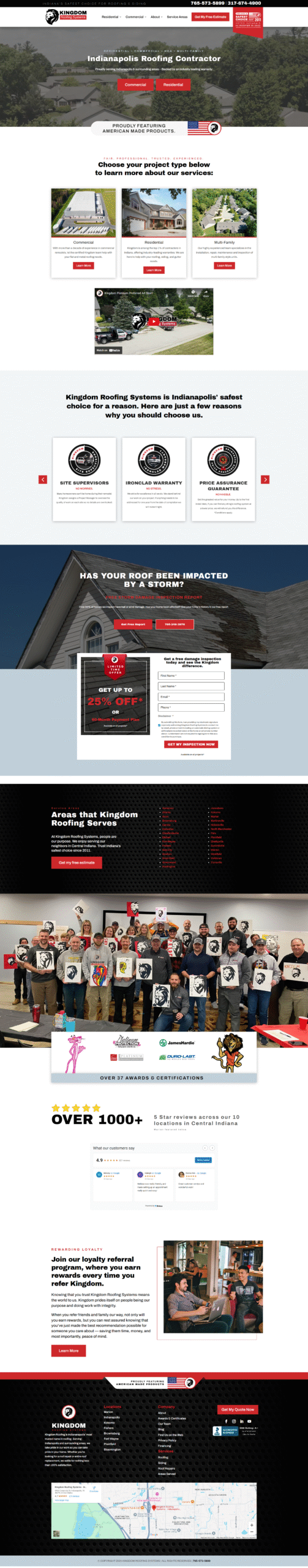 Kingdom Roofing Systems providing professional residential and commercial roofing services
