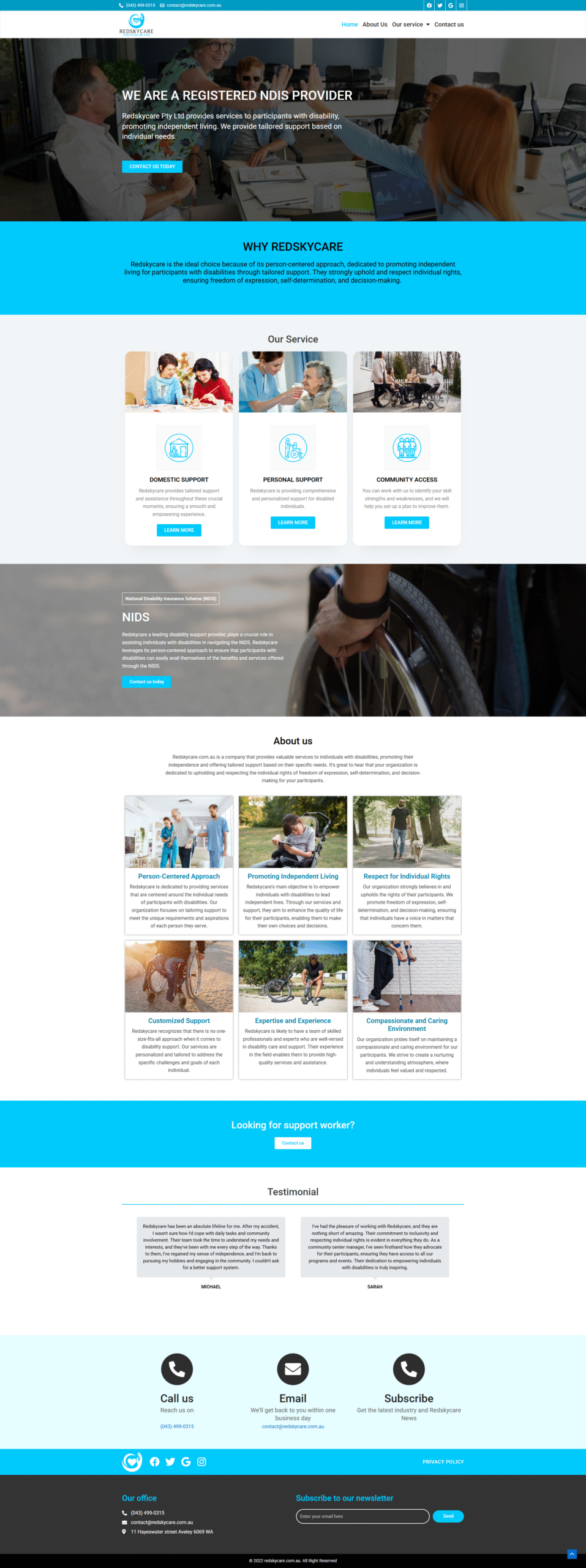 Redskycare providing compassionate healthcare and disability support services