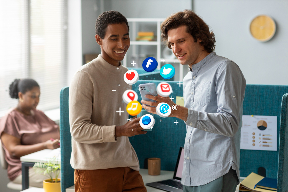Social media training workshop teaching marketing strategies and platform best practices