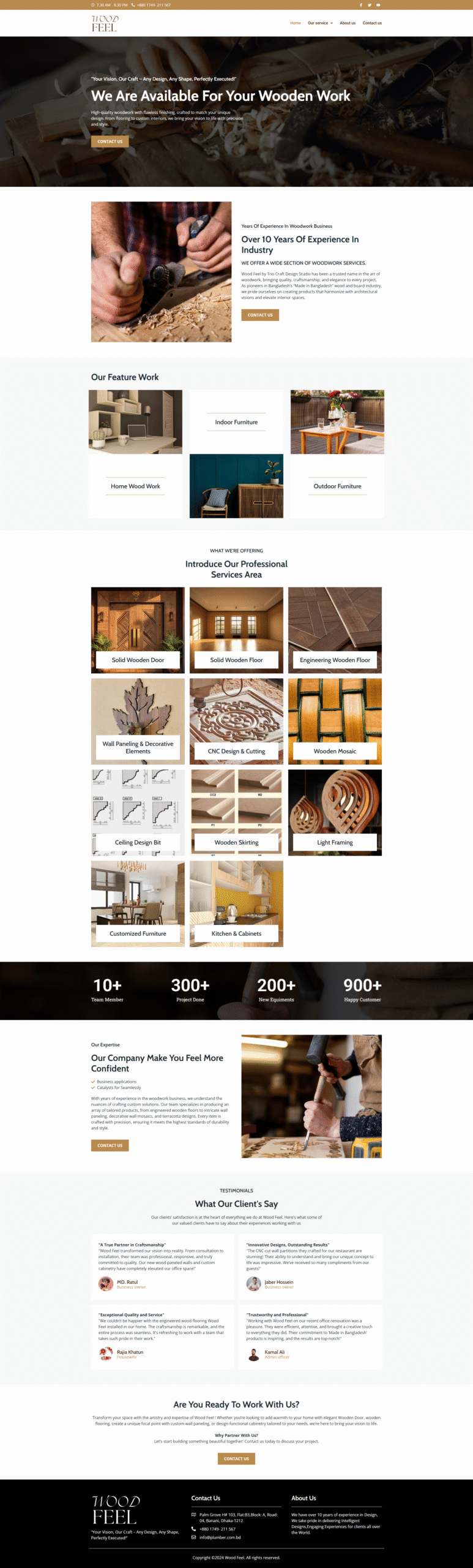 Woodfeelbd creating premium handcrafted wood products and custom furniture
